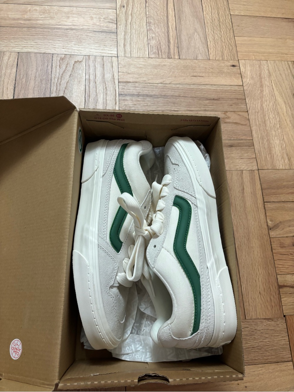 Vans Women's Caldrone Shoe Size 9.5 Chunky Lace Fairway Light Gray & Green NEW